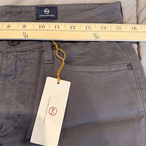 NEW! Adriano Goldschmied The Graduate Tailored Leg Pants Sueded Gray Size 28x34 - Picture 12 of 16